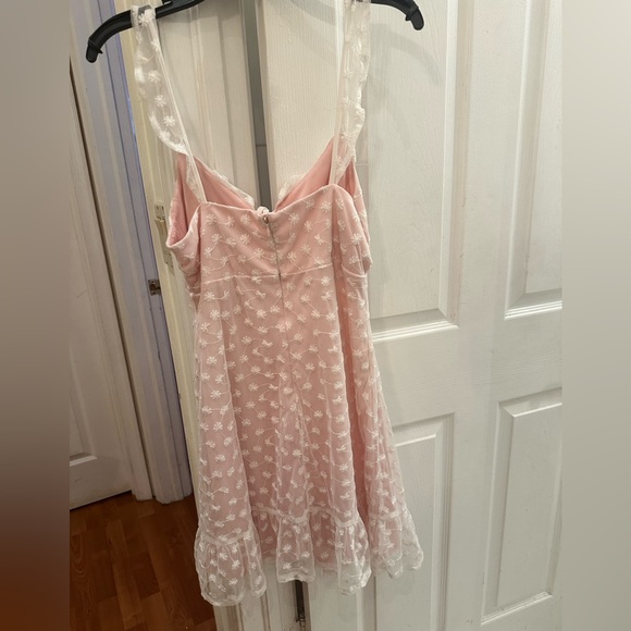 BCBGENERATION Tamara Embroidered Cami Dress in Light Pink/Ivory - Picture 9 of 10